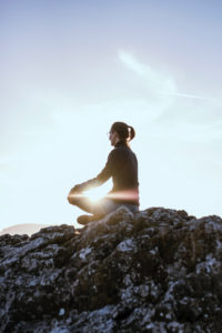 woman meditating